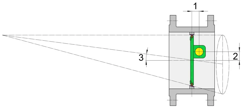 Absperrklappe-dreifachexzentrisch-halbschnitt