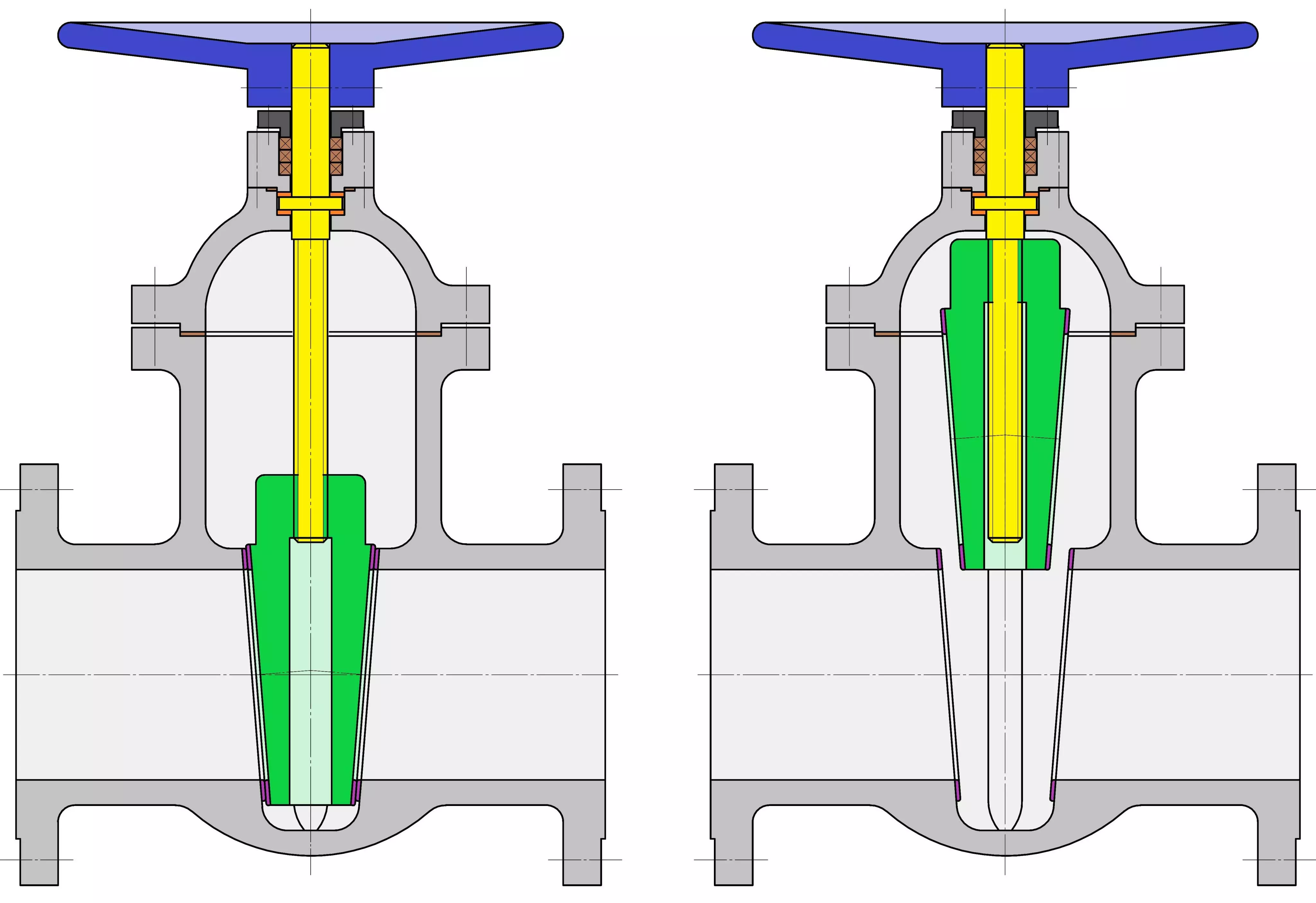Shut-off-valve-solid-wedge-internal-stem-metal-seated