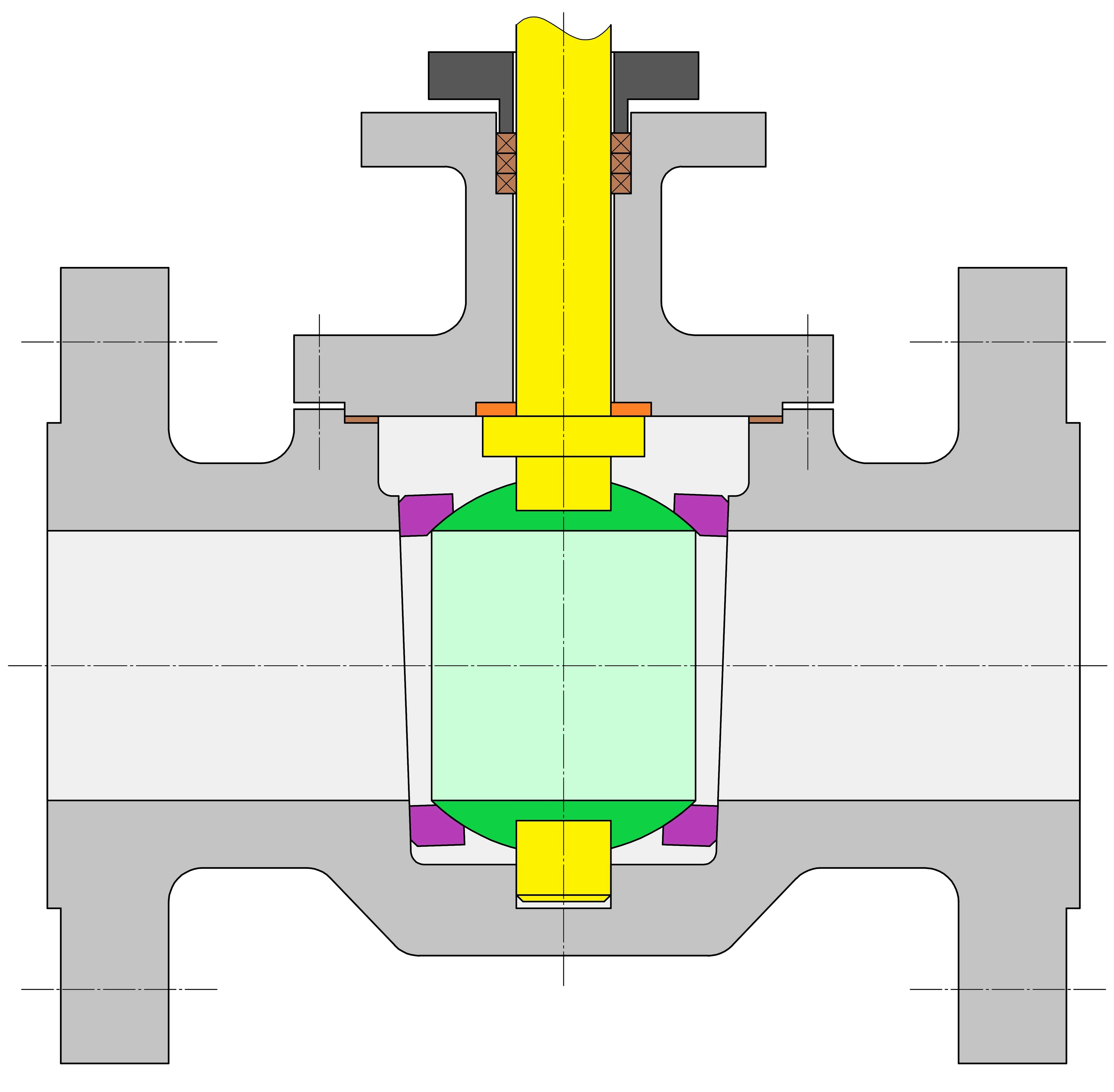 Ball-valve-metallic-sealing-pin-bearing-with-top-access