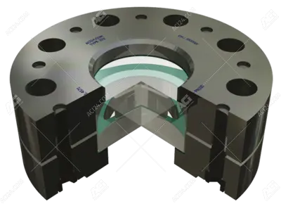 High pressure sight glass Type 322 -assembly for bolting straight onto DIN flanges