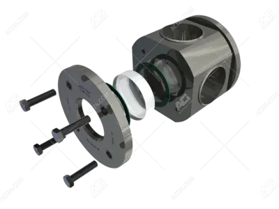 Flow corner sight glasses