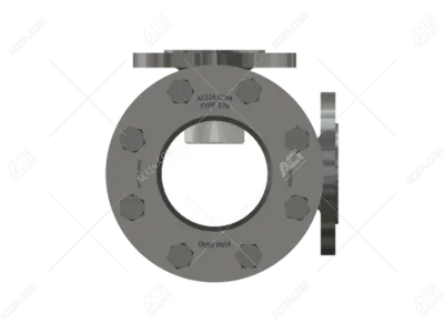 Corner flow sight glass 