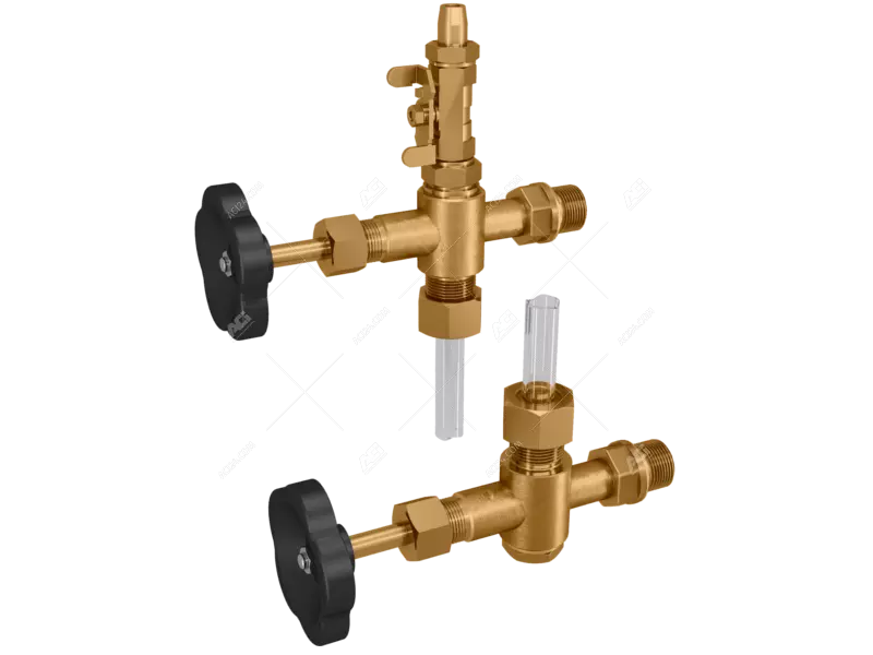 Borosilicate glass tube indicator type 461 - PN10 - made of brass