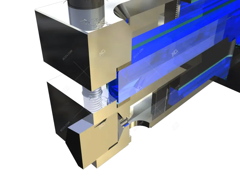 ​Rectangular level indicatorType 400 - PN16-40 - detail view
