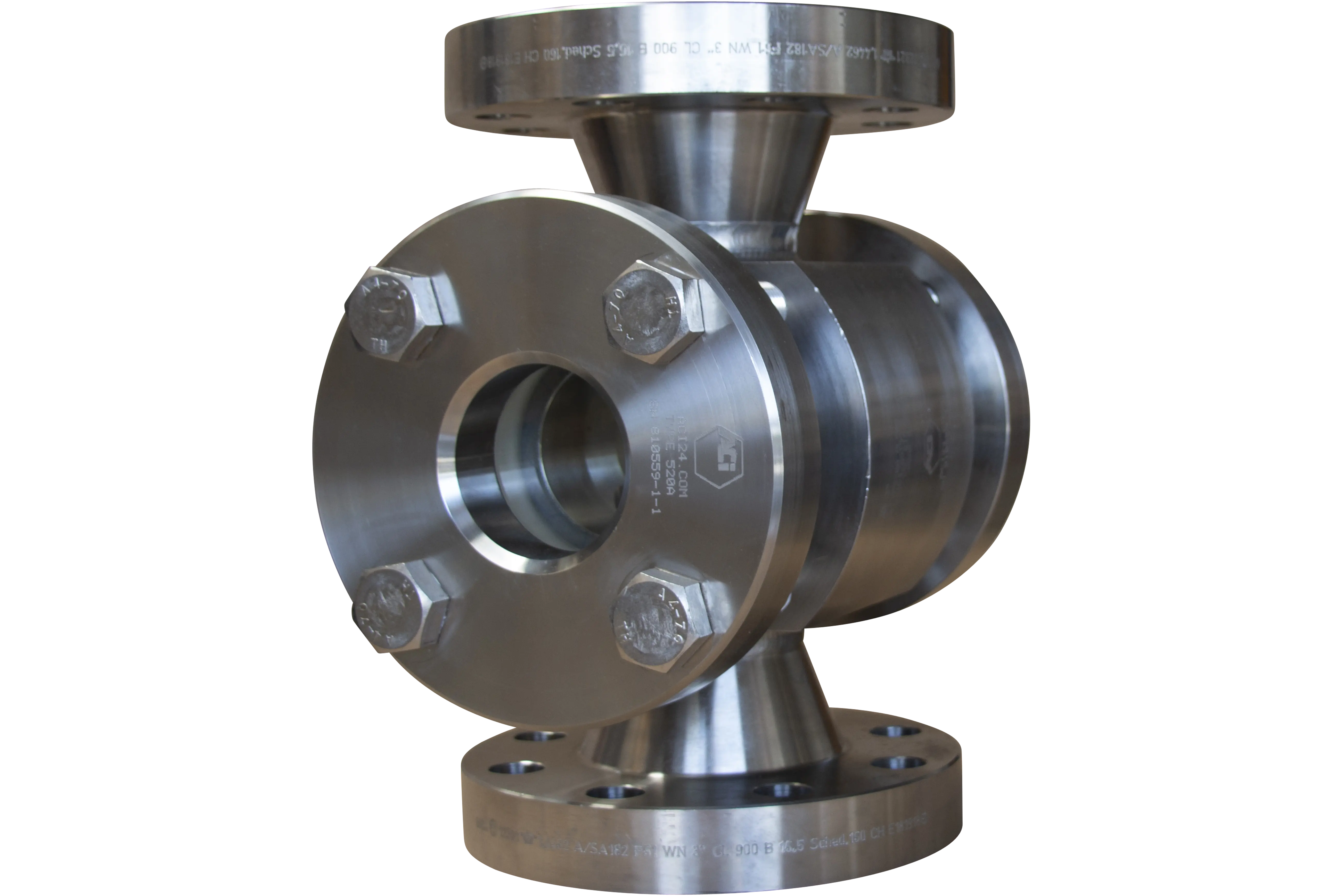 Figure 7: ACI type 520 - 3“ (DN80) Class 900 (PN150) - High pressure flow sight glass with two sight openings