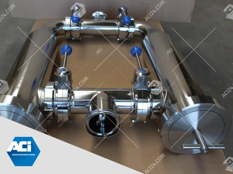 Corner pipe/strainer combination DN 80 - 1