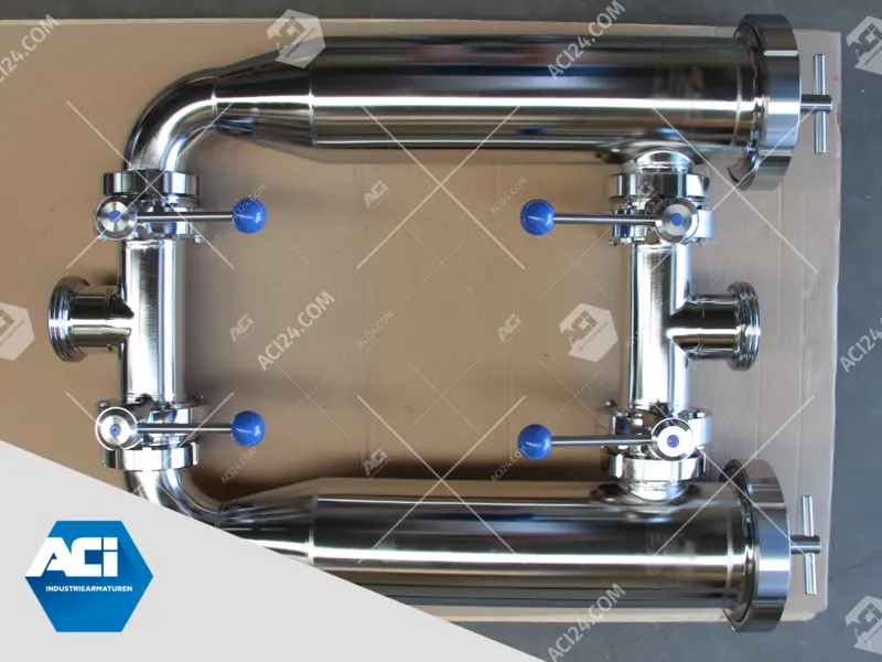 Corner pipe/strainer combination DN 80 - 2