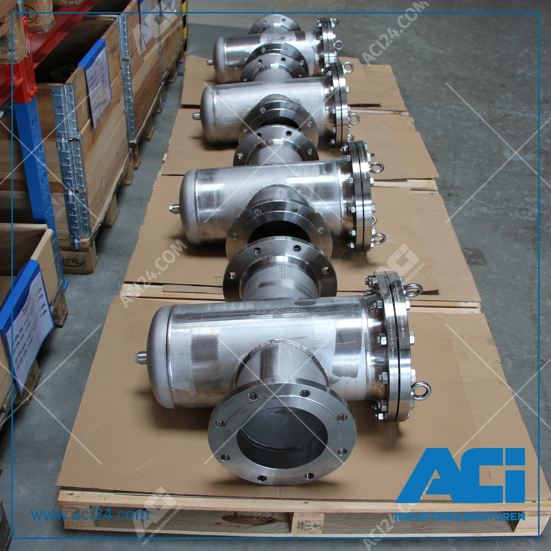 four basket filters made of 1.4539